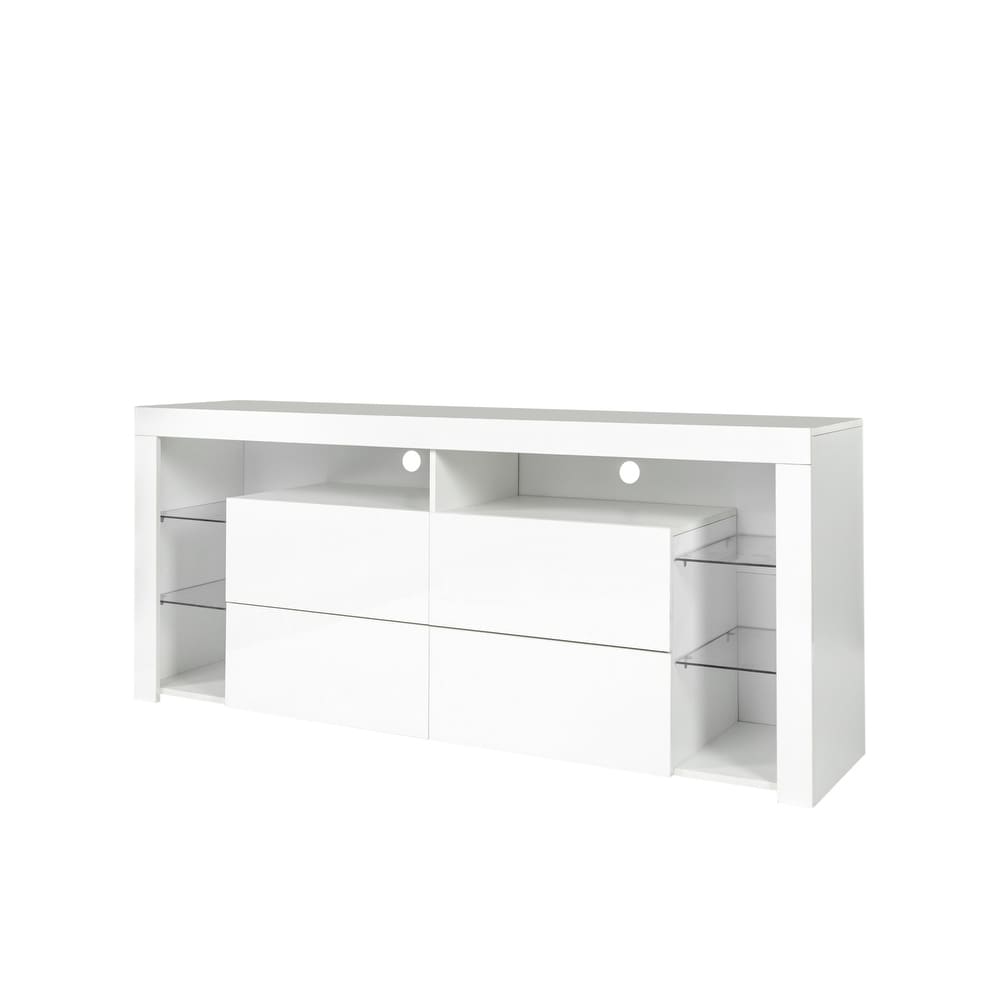 White Modern contracted LED TV Cabinet