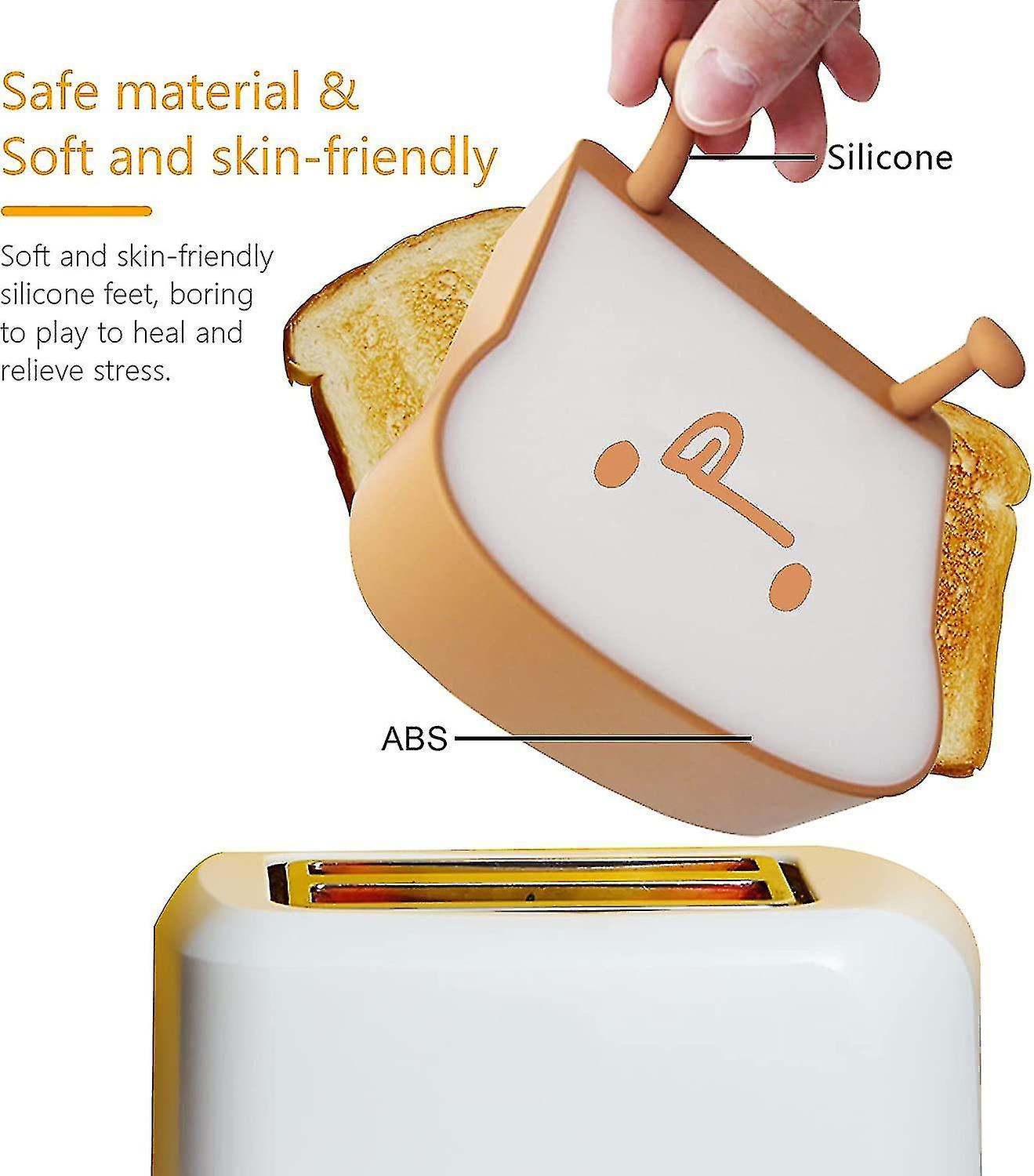 Liangnv Cute Night Light Toast Bread Led Night Lamp With Rechargeable And Timer， Portable Bedroom Be