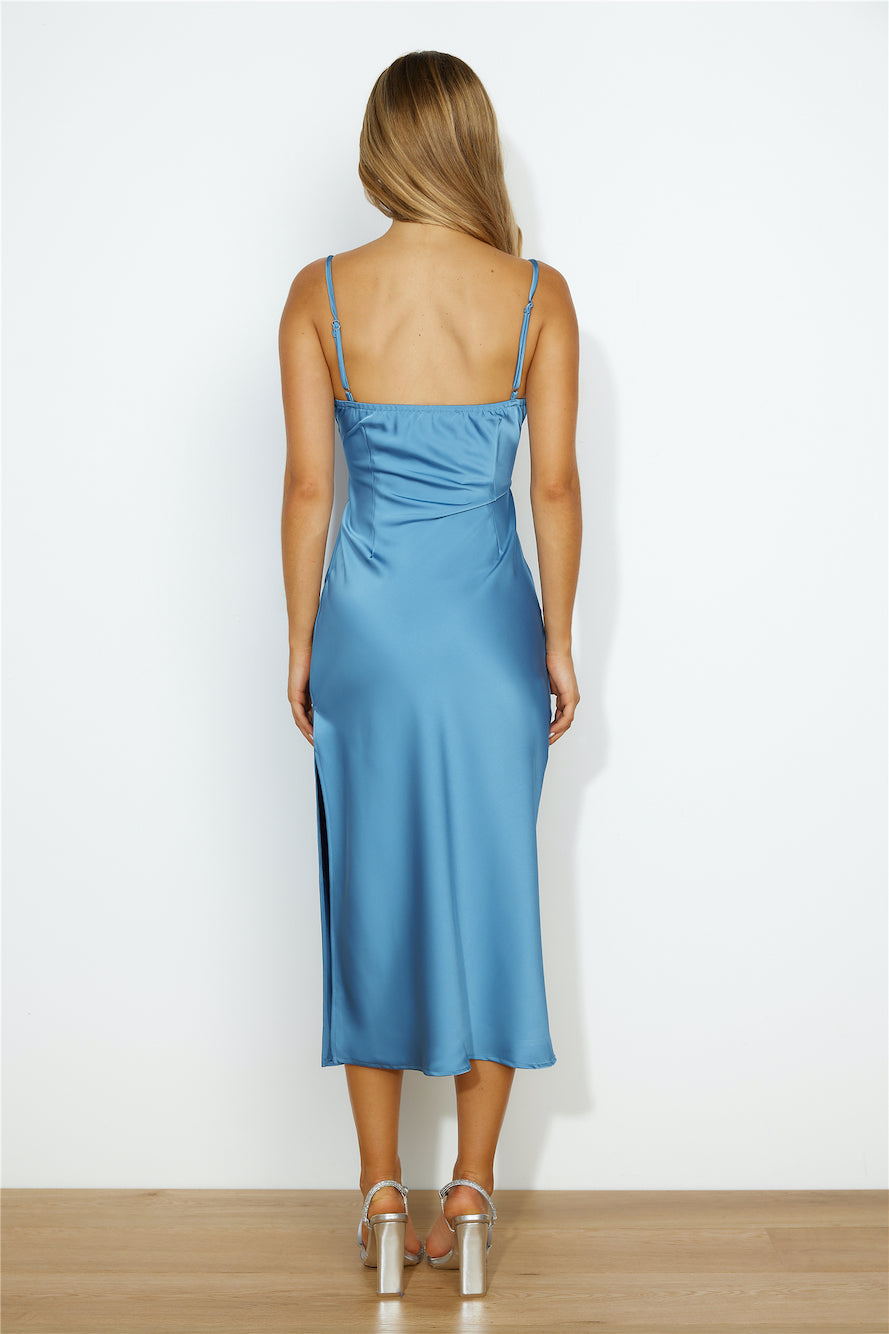 Sparkle Love Midi Dress Blue