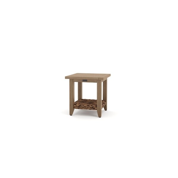 Winston Cayman Seagrass Weave Heritage Brown Side Table