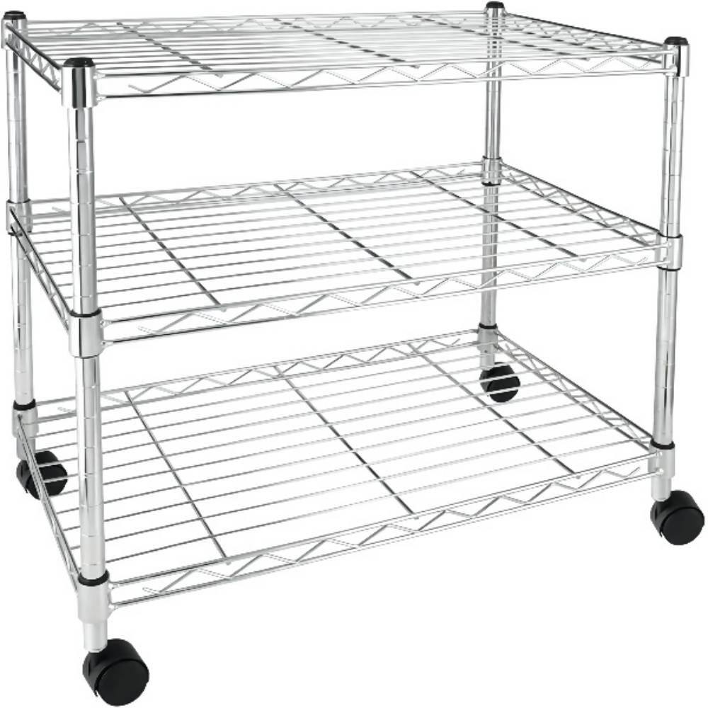 ZACHVO 3-Tier Sliver Boltless Welded Steel Garage Storage Shelving (24 in. W x 22 in. H x 12 in. D) HDB08TH6WZSDDM