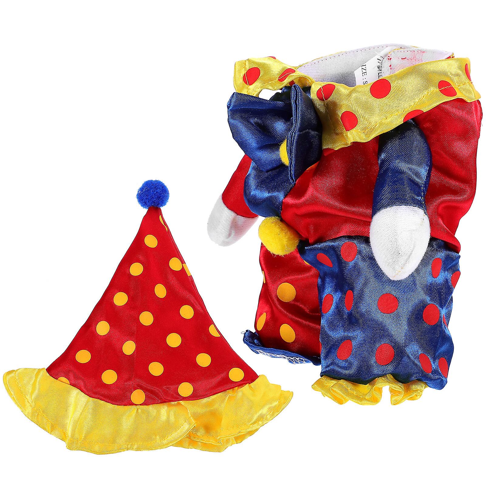 Pet Dog Clothes Christmas Dress-up Clothing Dog Hoodies Clown Shaped Garment Size S