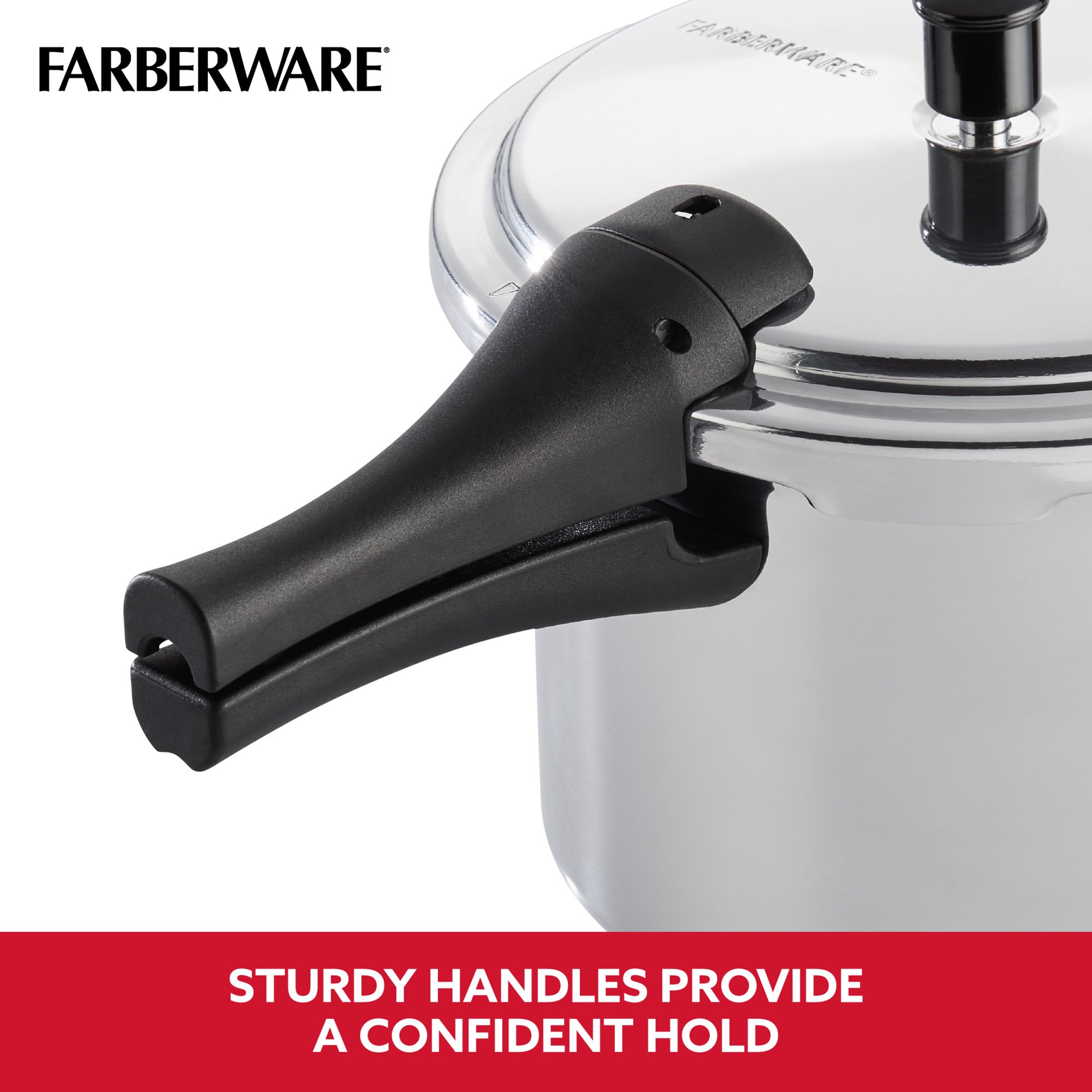 Farberware 6-Quart Aluminum Stovetop Pressure Cooker， 15 PSI