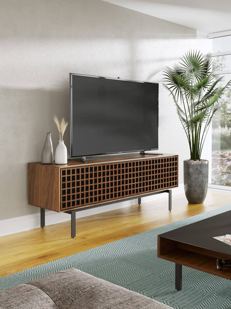 BDI Interval Natural Walnut 78 Media and Storage Cabinet