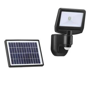 Link2Home 900 Lumen Motion Activated Solar Security Light - Integrated LED Flood Light Waterproof Dusk to Dawn Photocell Sensor EM-SL700B