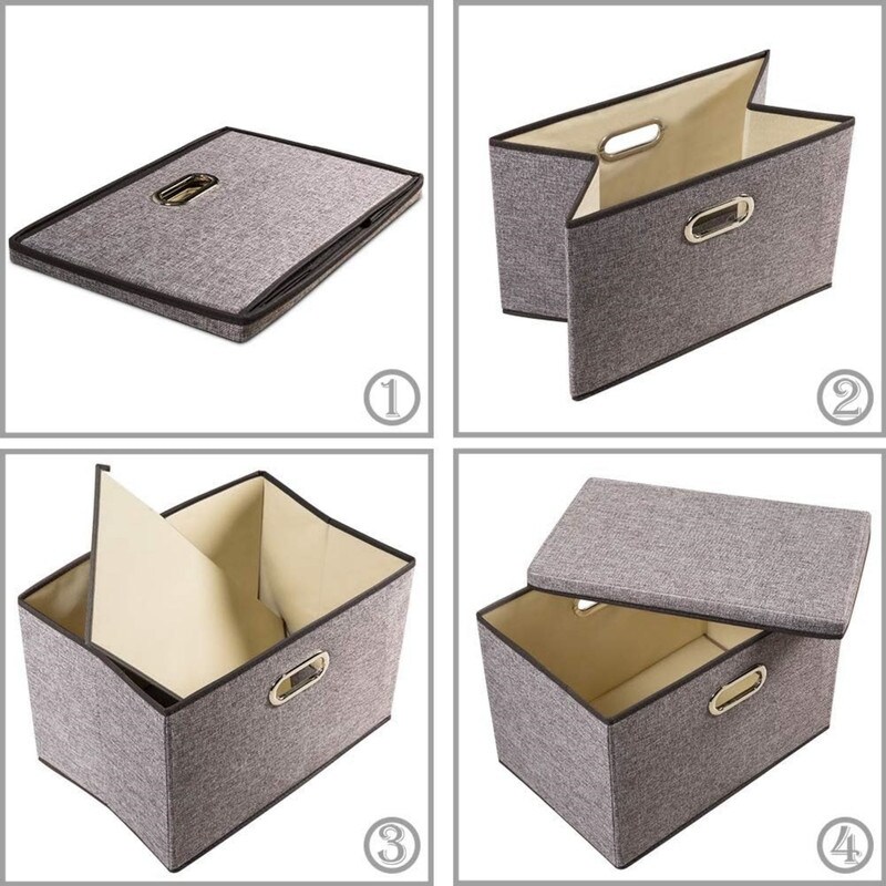 Large Collapsible Storage Bins (17.7x11.8x11.8)