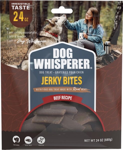 Dog Whisperer Beef Flavored Bites Jerky Dog Treats， 24-oz bag