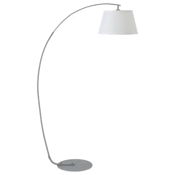 HOMCOM Arched Floor Lamp, Modern Standing Lamp with Foot Switch and Metal Base, Black - 39.25