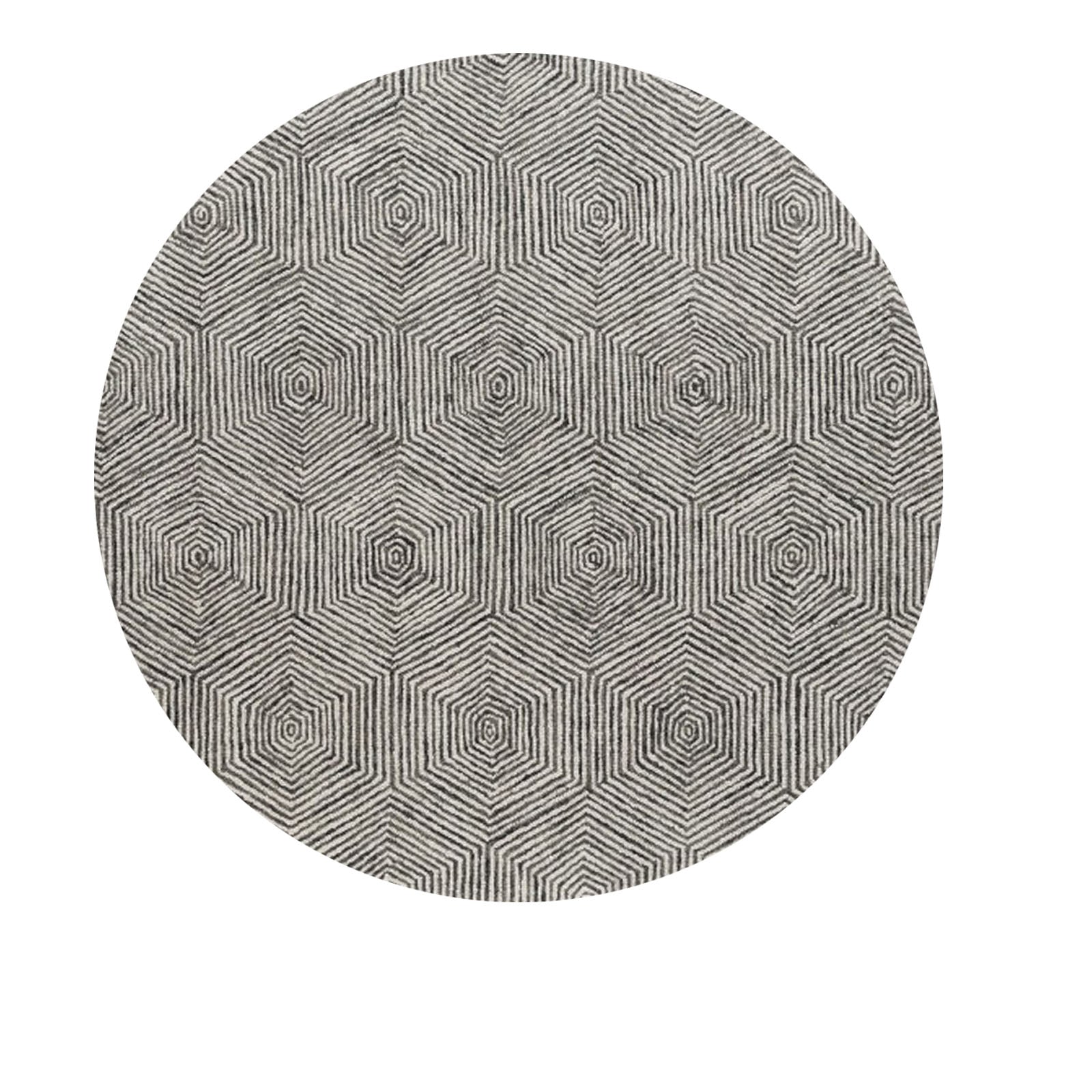 D150 Cm Handmade Wool Rug Warta-Wt-05-White-Round150