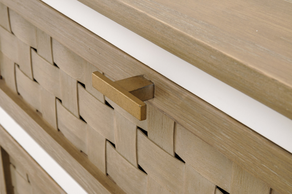 Weave Entry Cabinet  Smoke Gray Oak  White Painted Oak   Transitional   Accent Chests And Cabinets   by Essentials for Living  Houzz