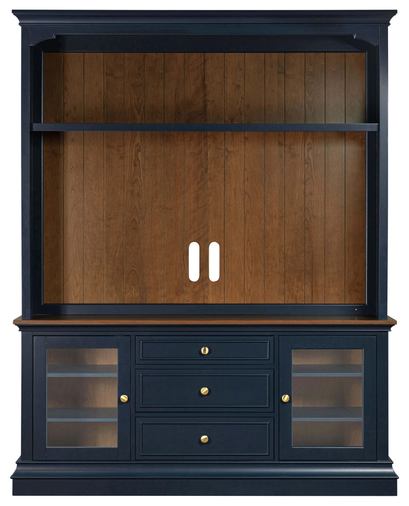 Hudson Blue Entertainment Center   Contemporary   Entertainment Centers And Tv Stands   by First of a Kind USA Inc  Houzz