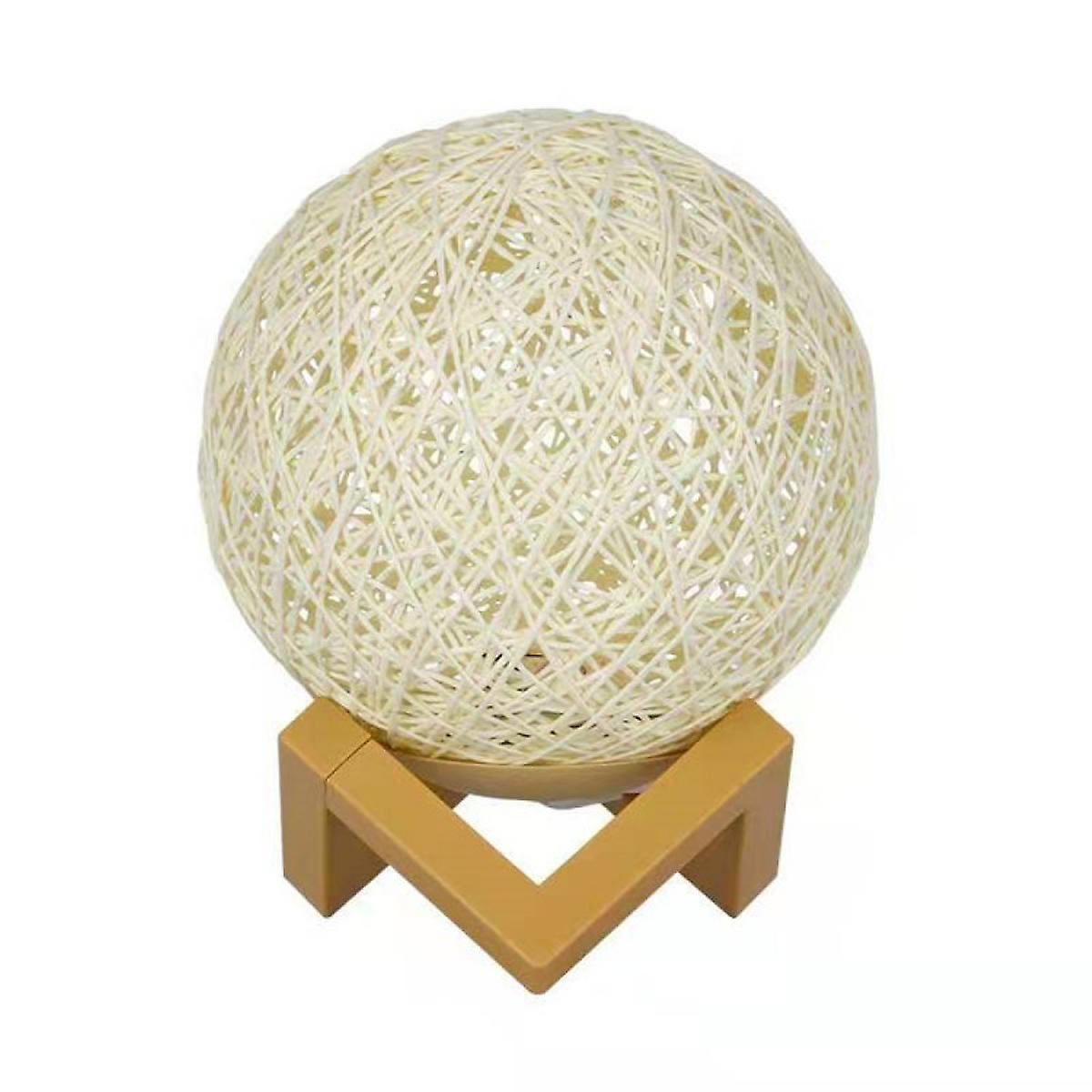 Led Rattan Ball Shape Night Light Creative Exquisite Night Lamp Romantic Desktop Decoration For Home Bedroom Living Room Decoration