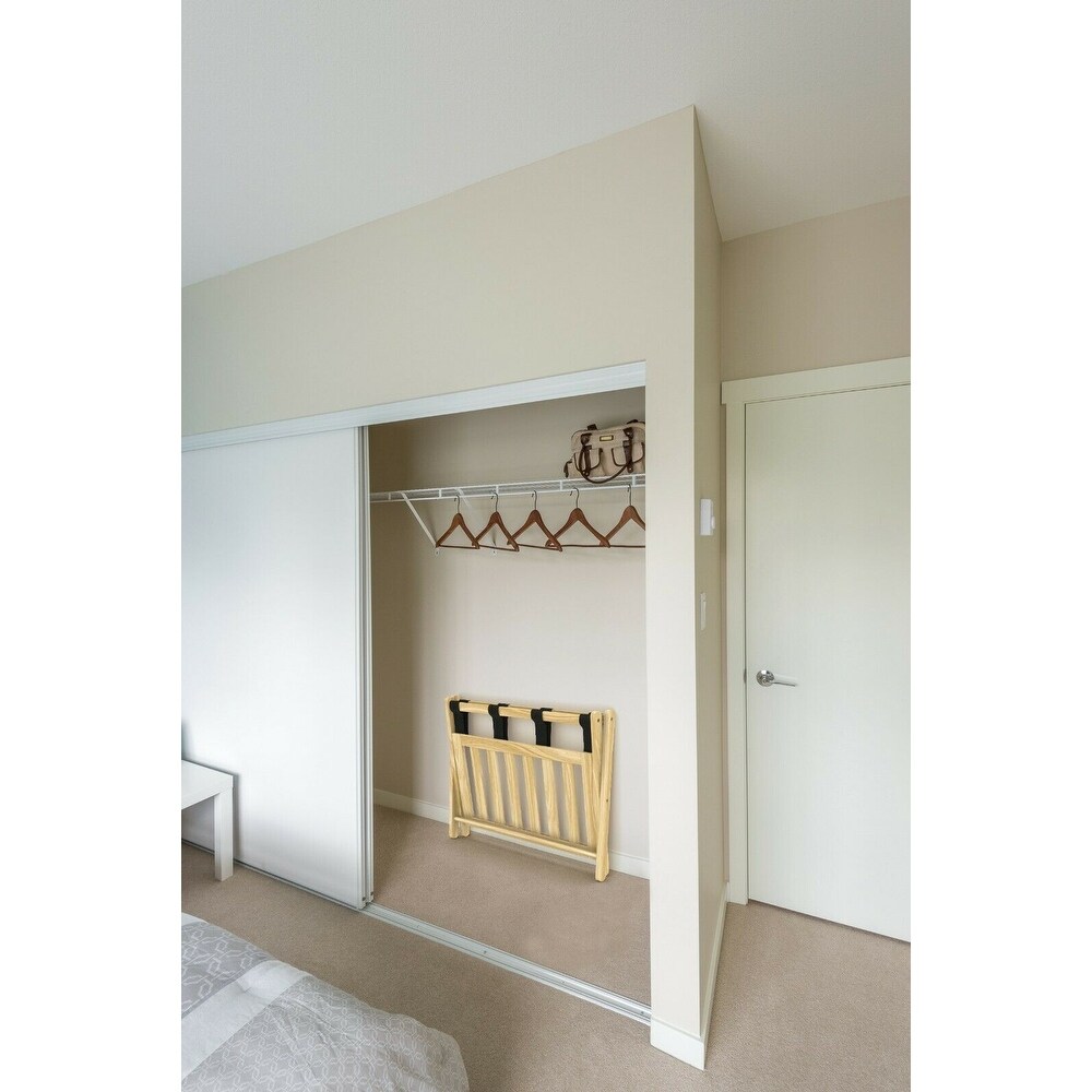 Stony Edge Luggage Rack Suitcase Stand for Guest Room with Shelf