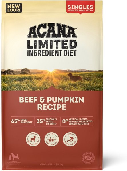 ACANA Singles Limited Ingredient Diet Beef and Pumpkin Recipe Grain-Free Dry Dog Food