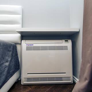 Pioneer FYB Floor Console 12000 BTU 1 Ton 21.5 SEER Ductless Mini Split Inverter++ Air Conditioner with Heat Pump 208230-Volt FYB012GMFILCAD-16