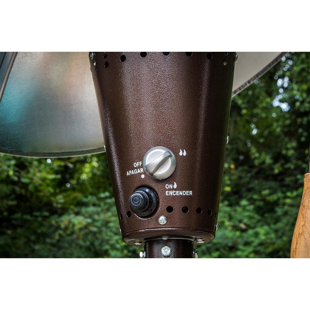 Hampton Bay 38,200 BTU Bronze Heat-Focusing Propane Gas Patio Heater HD10