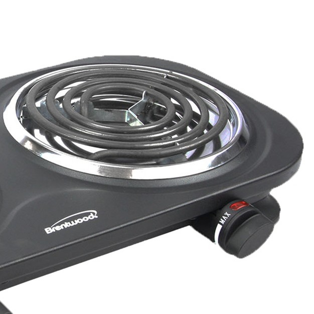 Brentwood Electric 1500w Double Burner In Black