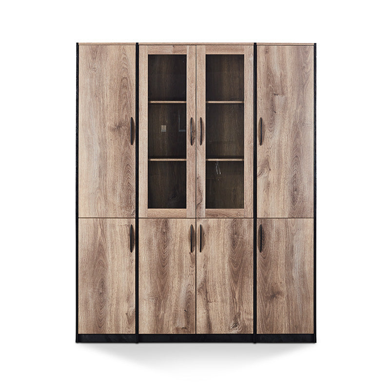 REGGIE Display Unit 160cm - Warm Oak & Black