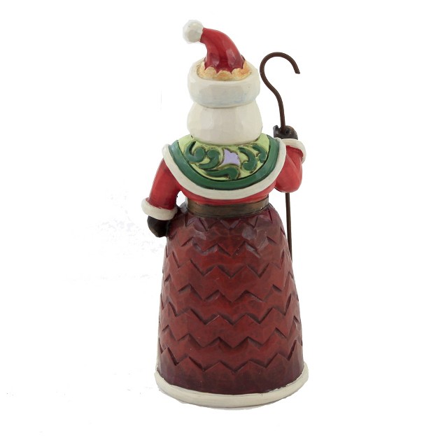 Jim Shore Santa With Holly Pint One Figurine 5 5 Inches Claus Christmas 6009003 Polyresin Red