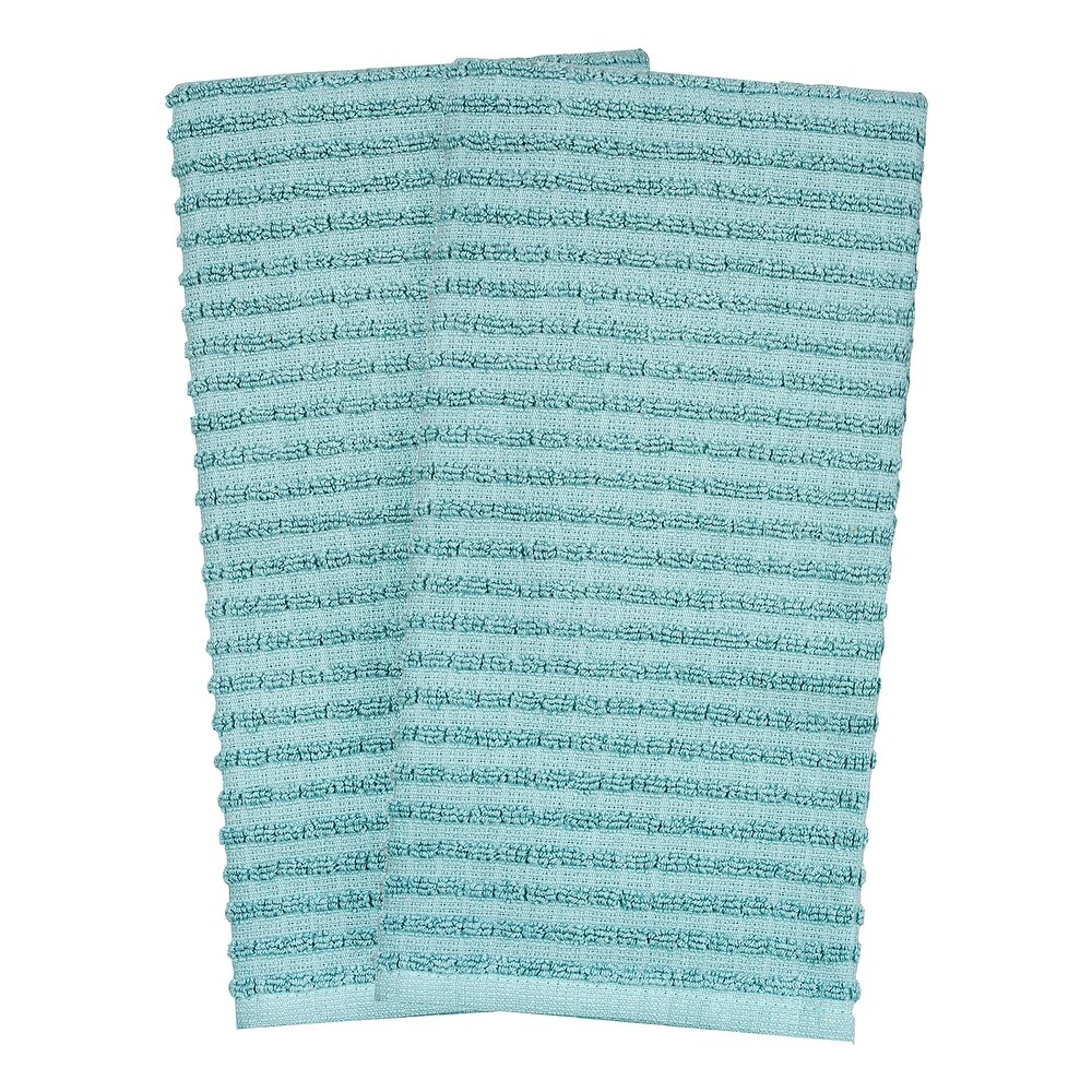 Royale Solid Dew Cotton Kitchen Towels (Set of 2)