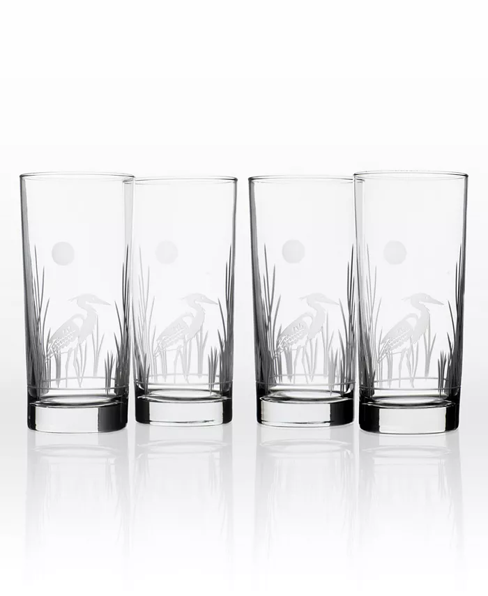 Rolf Glass Heron Set of 4 Glasses Collection