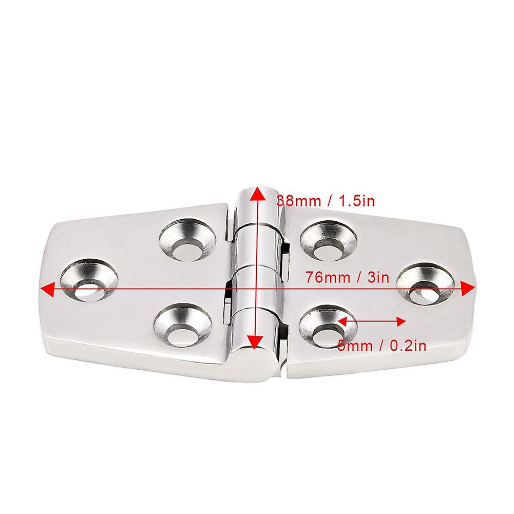 Marine Boat Cabin Door Stainless Steel Hatch Flush Door Hinge Replacement 76 * 38mm