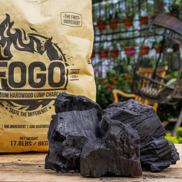 Fogo Super Premium Hardwood Lump Charcoal Natural Large Sized Lump Charcoal For Grilling And Smoking Restaurant Quality