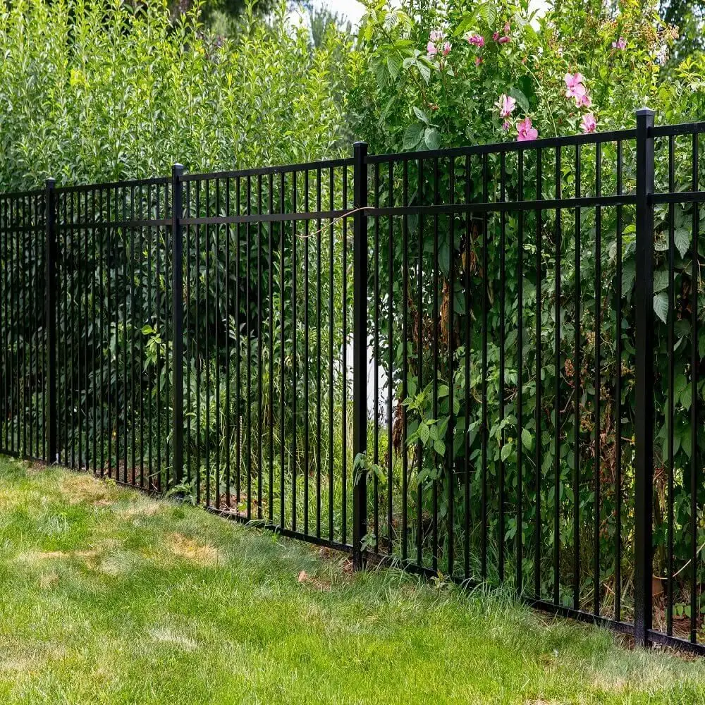 Factory supply powder coated decorative black aluminum fence panels