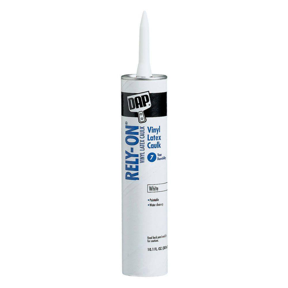 DAP Rely-On 10.1 oz. White Vinyl Latex Caulk (12-Pack) 7079818260