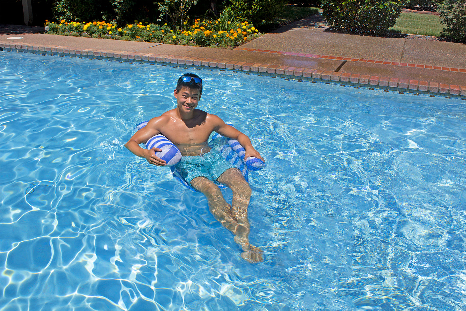 Poolmaster Blue Water Hammock Lounger