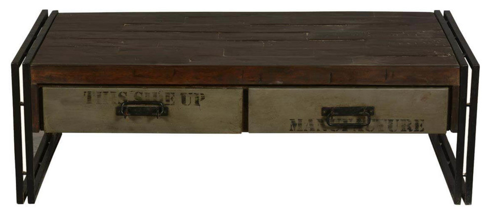 Philadelphia Modern Rustic Reclaimed Wood  ampMetal Coffee Table   Industrial   Coffee Tables   by Sierra Living Concepts Inc  Houzz