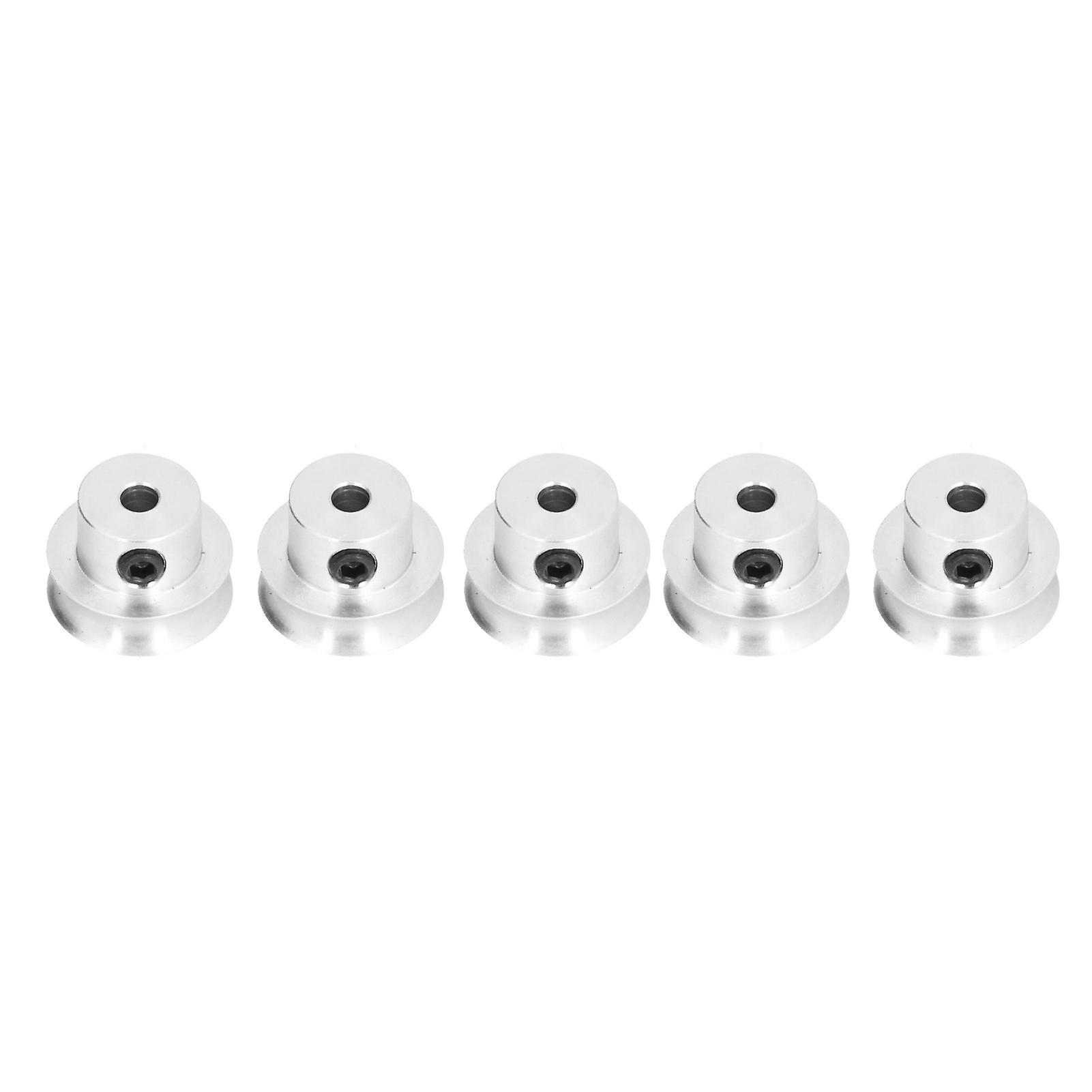 5 Pack Screw Fixed Round Pulley Durable Vshaped Pulley With 16mm Diameter Hole For Round Belt Transmission(5401000500016 5mm Aperture )