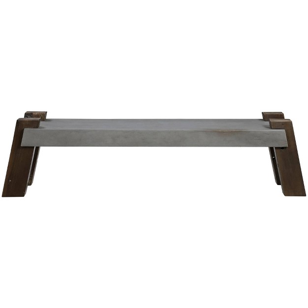 Uttermost Lavin Industrial Gray Concrete Bench