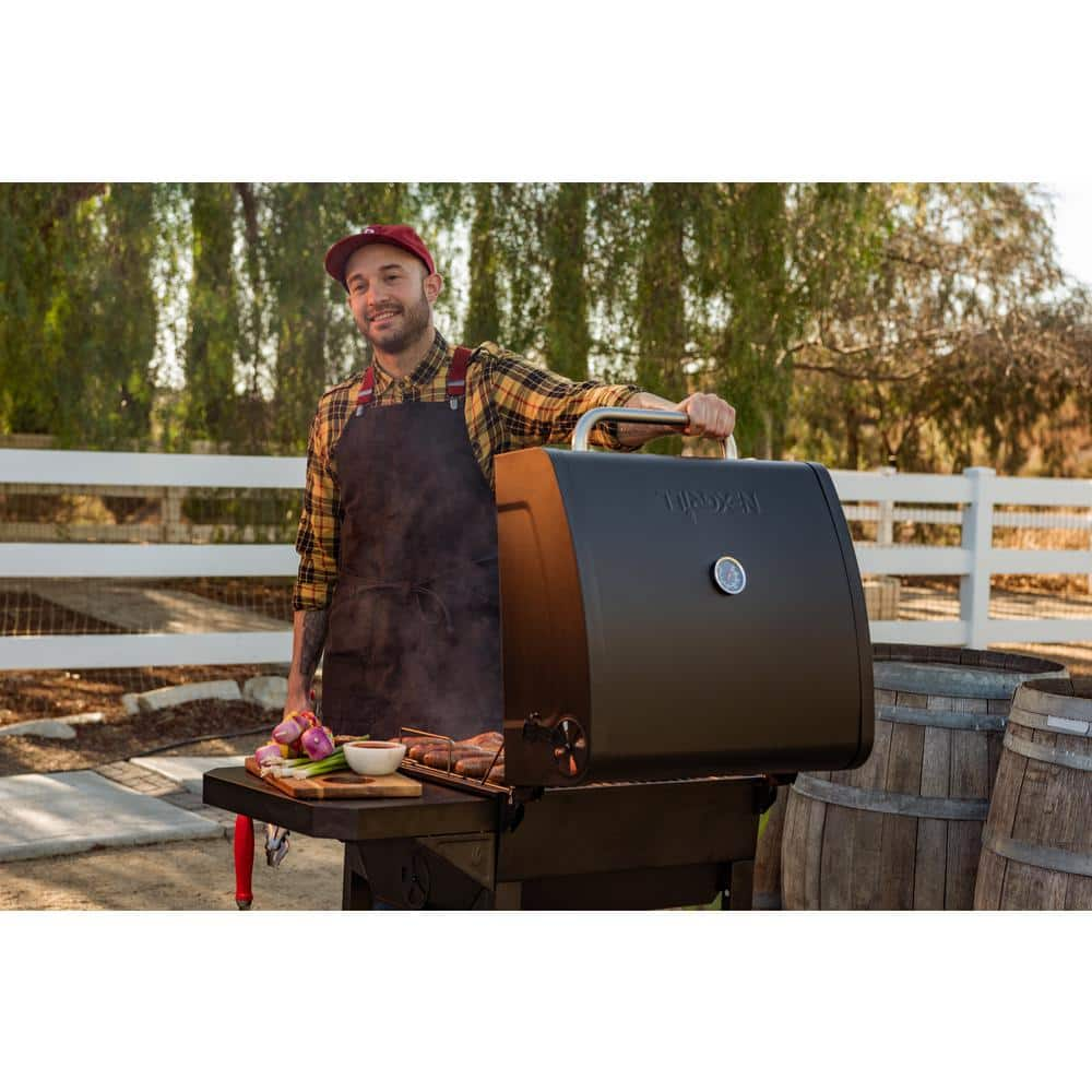 Nexgrill Cart-Style Charcoal Grill in Black with Side Shelf 810-0047