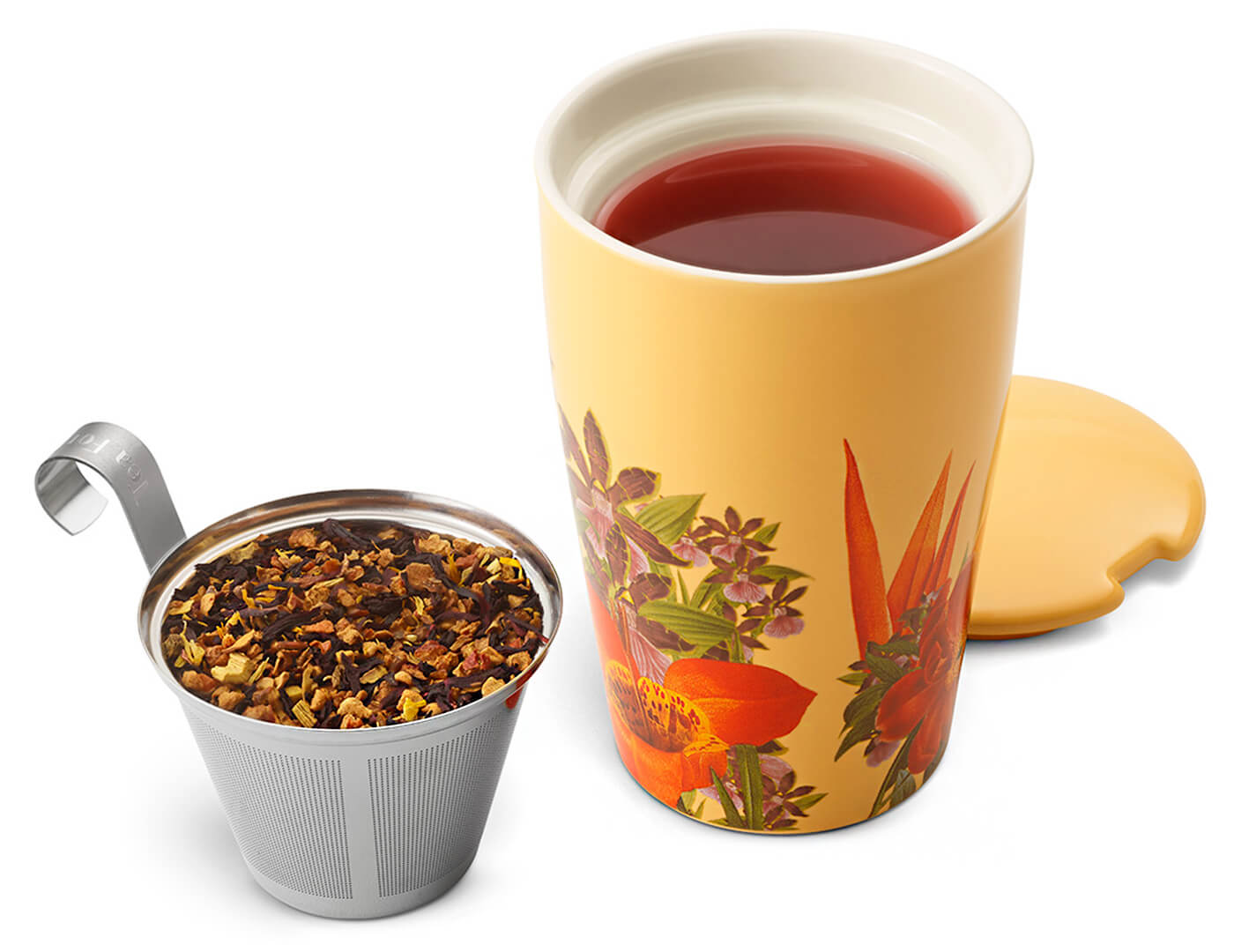 Steeping Cup with Infuser – Ceramic Tea Mug for Loose Leaf Tea Brewing