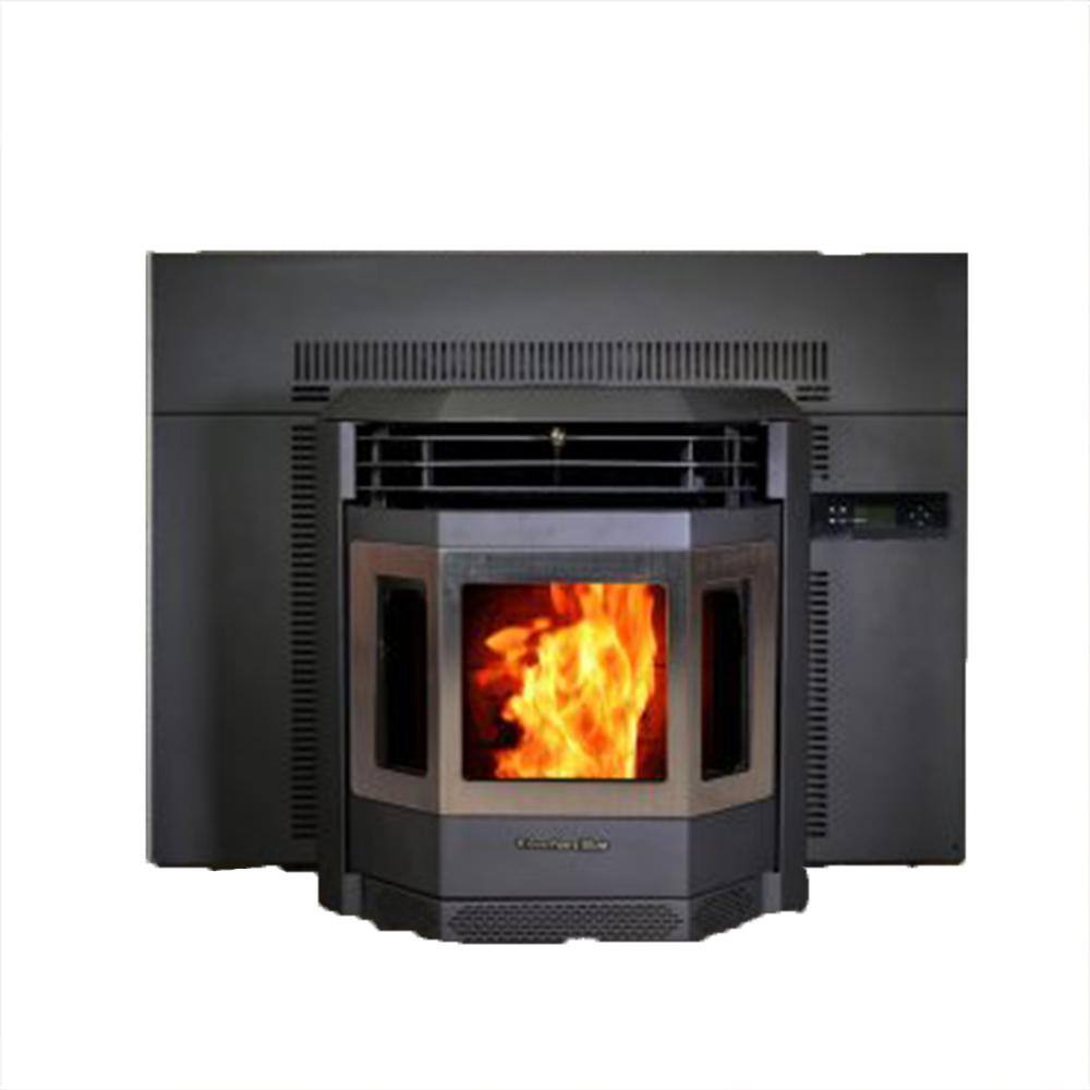 ComfortBilt 50000 BTU 2800 sq. ft. EPA Certified Fireplace Insert Pellet Stove with 47 lbs. Hopper with SS Door Trim HP22i-SS