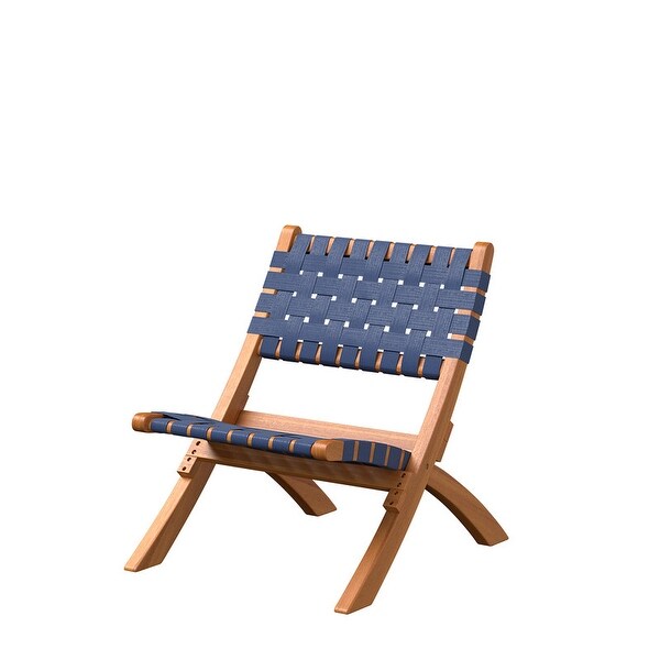 Sava IndoorOutdoor Folding Chair in Navy Blue Webbing