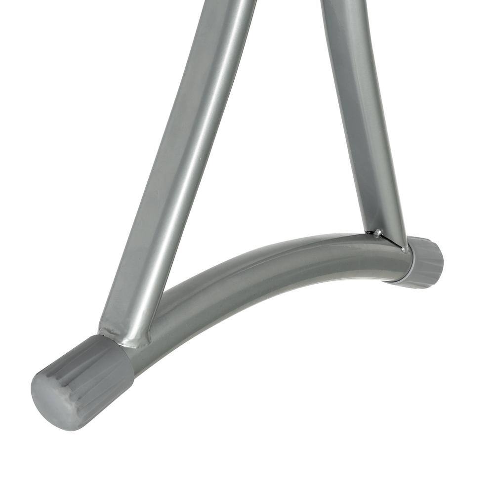 Honey-Can-Do Silver Steel Collapsible Ironing Board with Iron Rest and Multi-Colored Cover BRD-08953