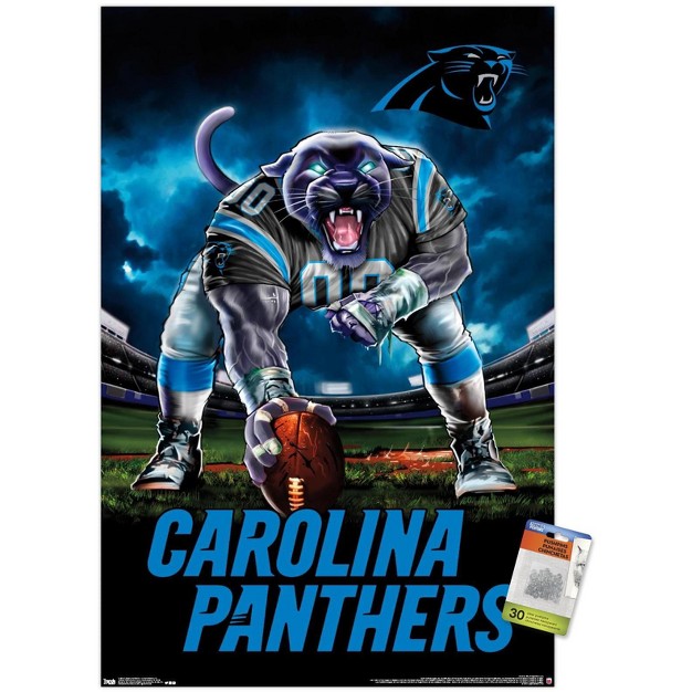 Trends International Nfl Carolina Panthers 3 Point Stance 19 Unframed Wall Poster Prints