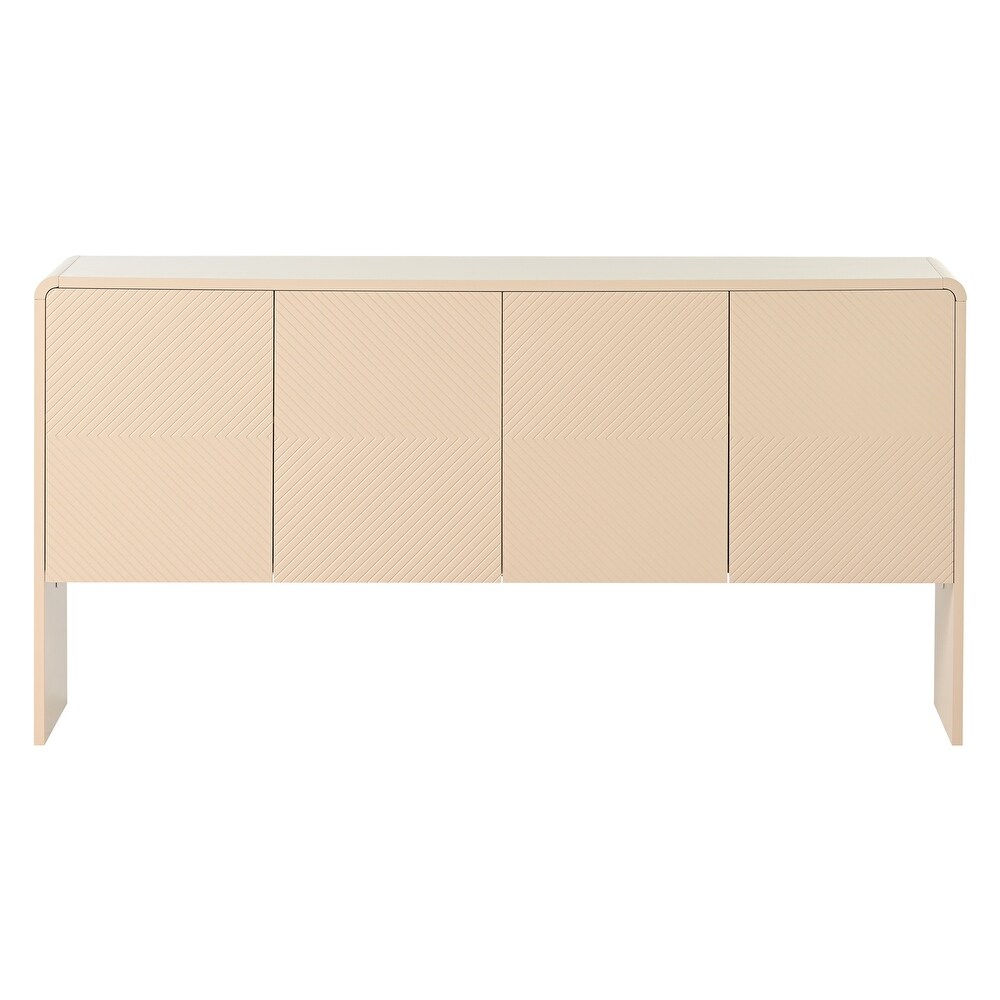 60 Inch L Large Storage Space Sideboard with 4 Doors