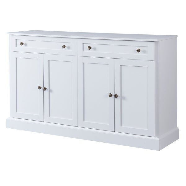 Dining Room Living Room Sideboard Buffet Cabinet with 2 Drawers and 4 Doors