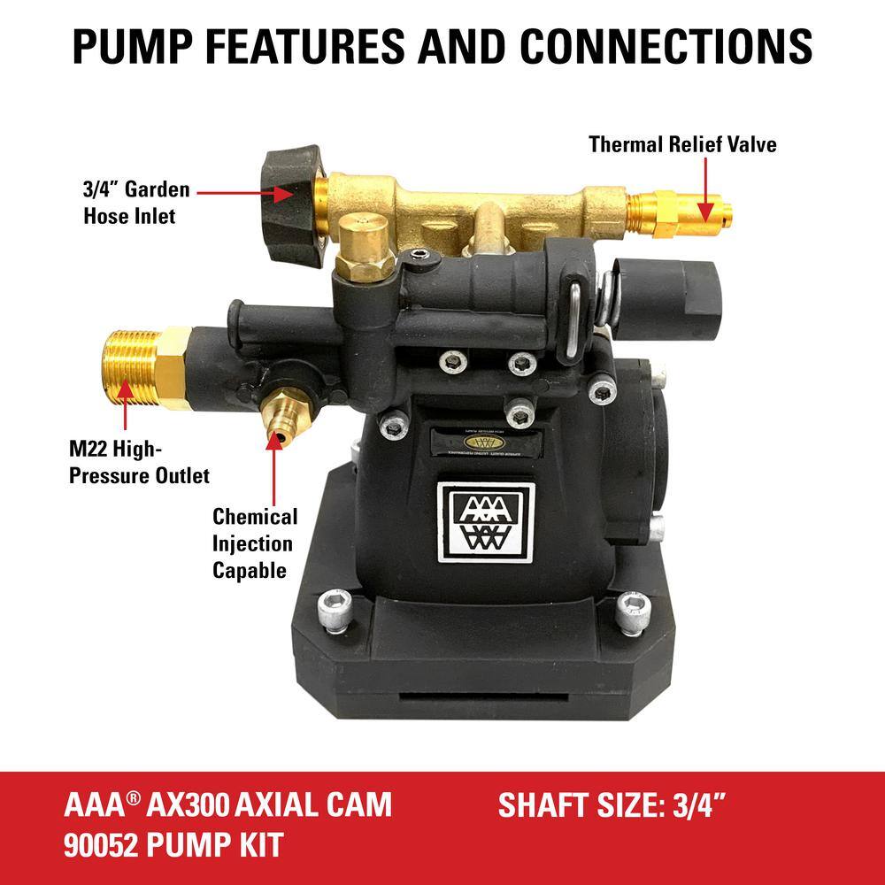 SIMPSON AAA AX300 3500 PSI at 2.5 GPM Pro Axial Pump Kit 90052