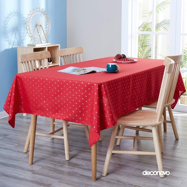 Stars Pattern Tablecloth Printed Oxford Square Decorative Table Cloth