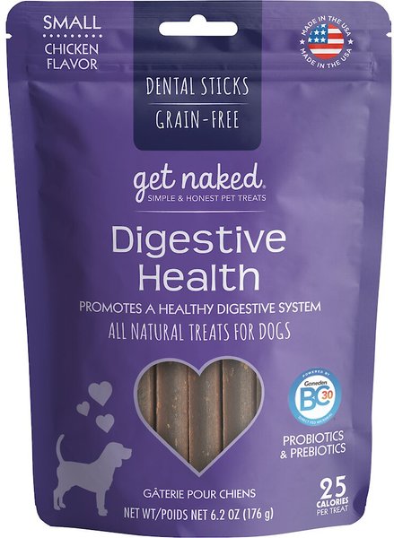 Get Naked Digestive Health Grain-Free Dental Stick Dog Treats