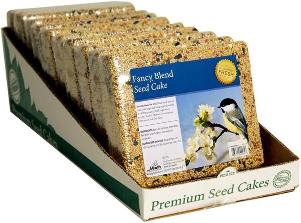 Heath Fancy Blend Seed Cake Wild Bird Food， 2-lb， case of 8