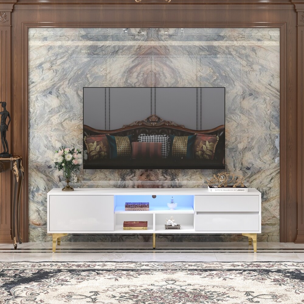 TV Stand  TV Cabinet  Entertainment Center  TV Console  Media Console  with LED Remote Control Lights   62.99\