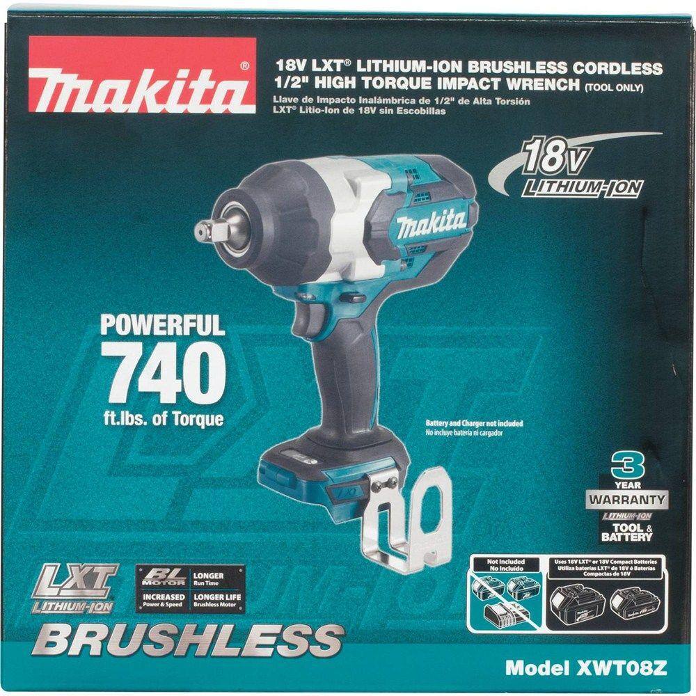 Makita 18V LXT Lithium-Ion Brushless Cordless High Torque 12 in. 3-Speed Drive Impact Wrench (Tool-Only) XWT08Z