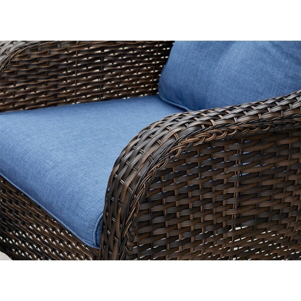 Outdoor Patio Rattan Chairs with Cushions Set of 2