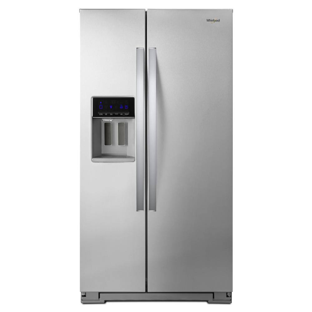 Whirlpool 20.6 cu. ft. Side By Side Refrigerator in Fingerprint Resistant Stainless Steel Counter Depth WRS571CIHZ