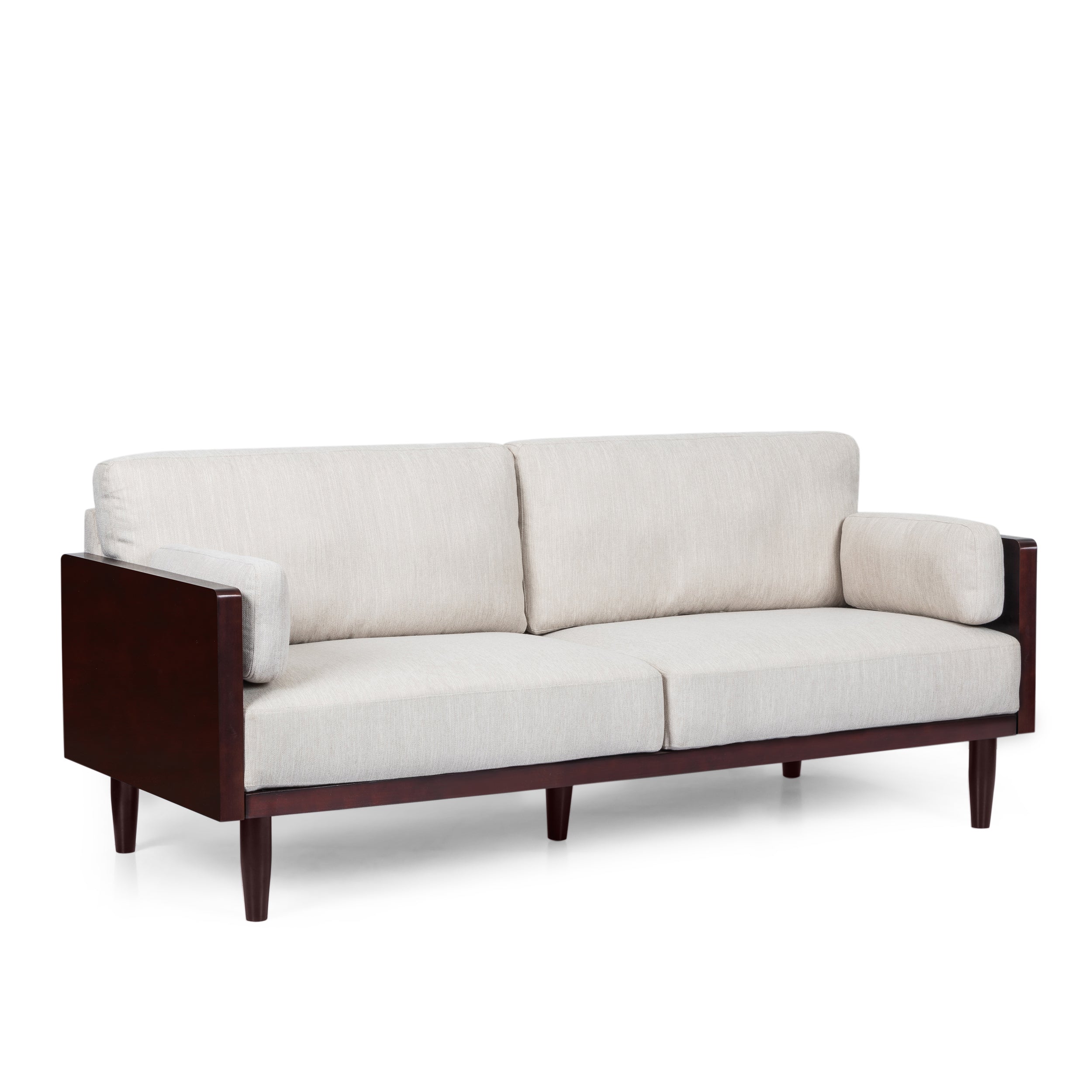 Bagan Mid-Century Modern Upholstered 3 Seater Sofa